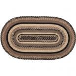 Sawyer Mill Charcoal Jute Rug Oval 27x48インチ