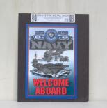 ティン　サインプレートUNITED STATES　NAVY　WELCOME