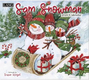 2026年LANGラング壁掛けカレンダーSam Snowmanサムスノーマン消費税込み2900円