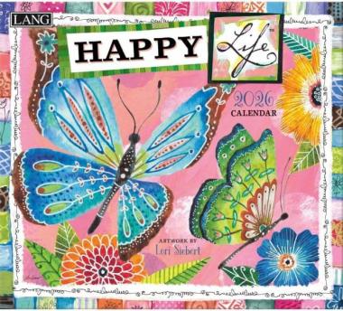 2026年LANGラング壁掛けカレンダーHappy Life ハッピーライフ消費税込み2900円