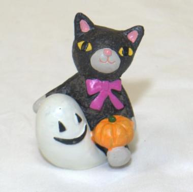 ハロウィン　黒猫&ゴースト