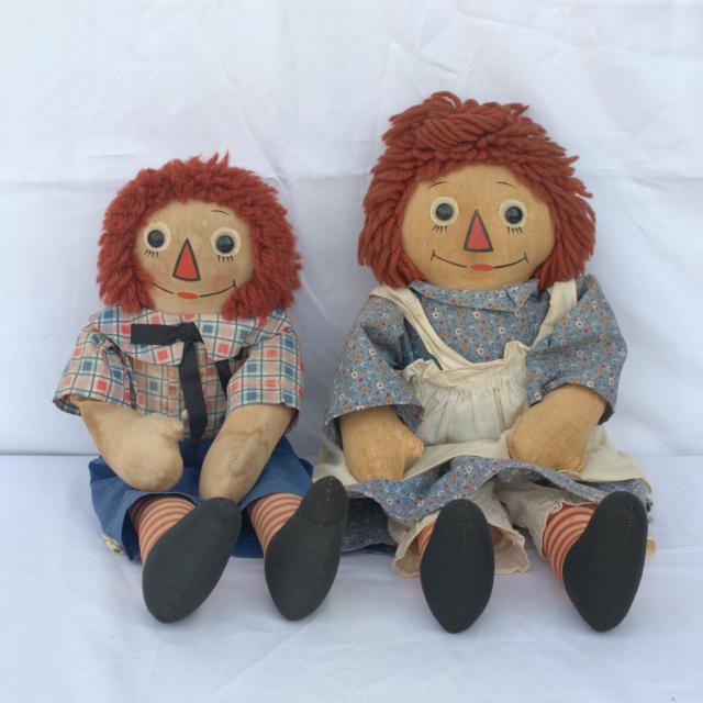303♡ラガディ・アン＆アンディ　ジョジーン社　アンティークドール　ペア 303♡ラガディ・アン＆アンディ ジョジーン社 アンティークドール ペア