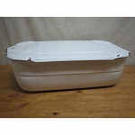 アンティーク　ホーロー　ふた付き容器