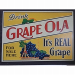  ティン　サインプレートGrape Ola