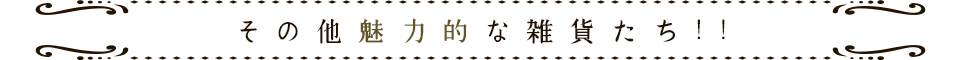 その他の魅力的な雑貨たち！！