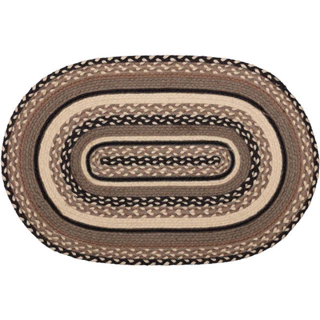 Sawyer Mill Charcoal Jute Rug Oval 20x30インチ