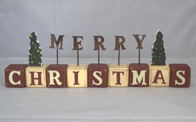 クリスマス、MERRY CHRISTMASブロック