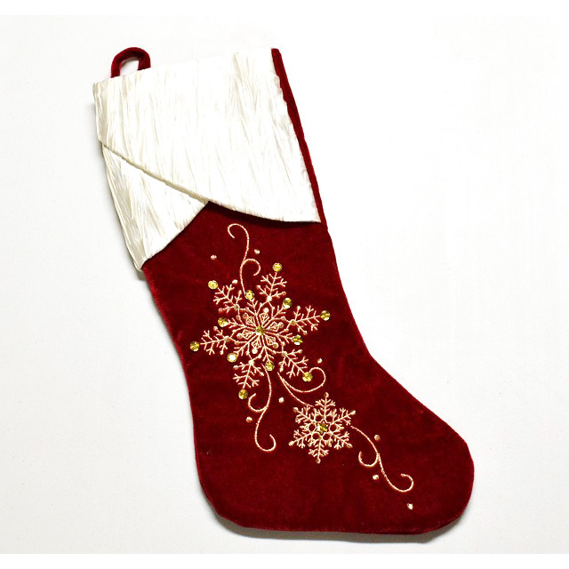 クリスマス ソックス 雪の結晶